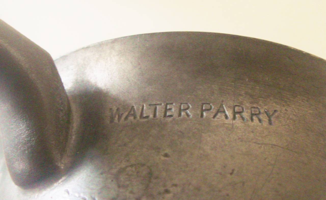 Late 19th Century Pair of Victorian English Pewter Tankards by Walter Perry Complete with 