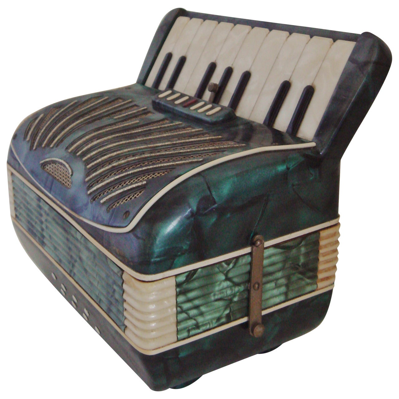 Tiny Perfect Italian Art Deco Miniature Accordion Cigarette Box