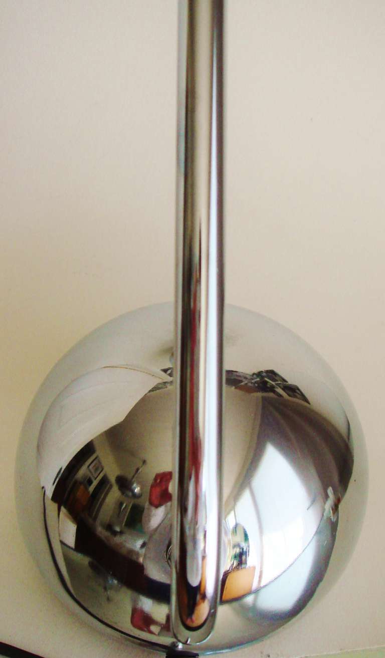 American Mid-Century Chrome Adjustable Eyeball Desk Lamp 1