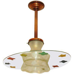 Fabulous Eccentric French Mid-Century Modern Artist's Palette Ceiling Fixture 1