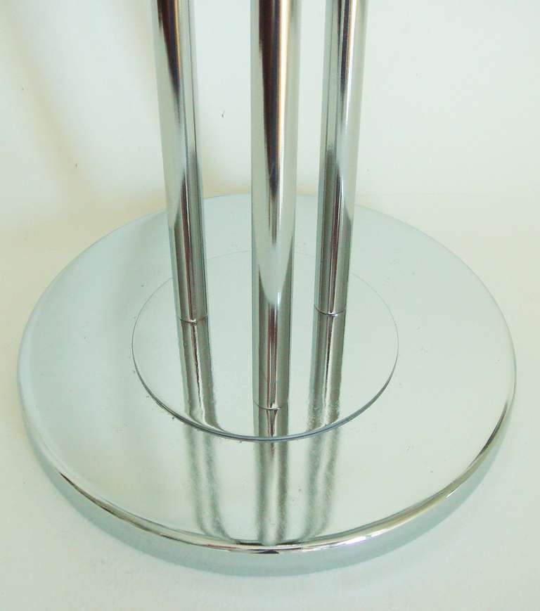 Stainless Steel Rare American Art Deco Smoking Stand/Table by Wolfgang Hoffman for Howell.