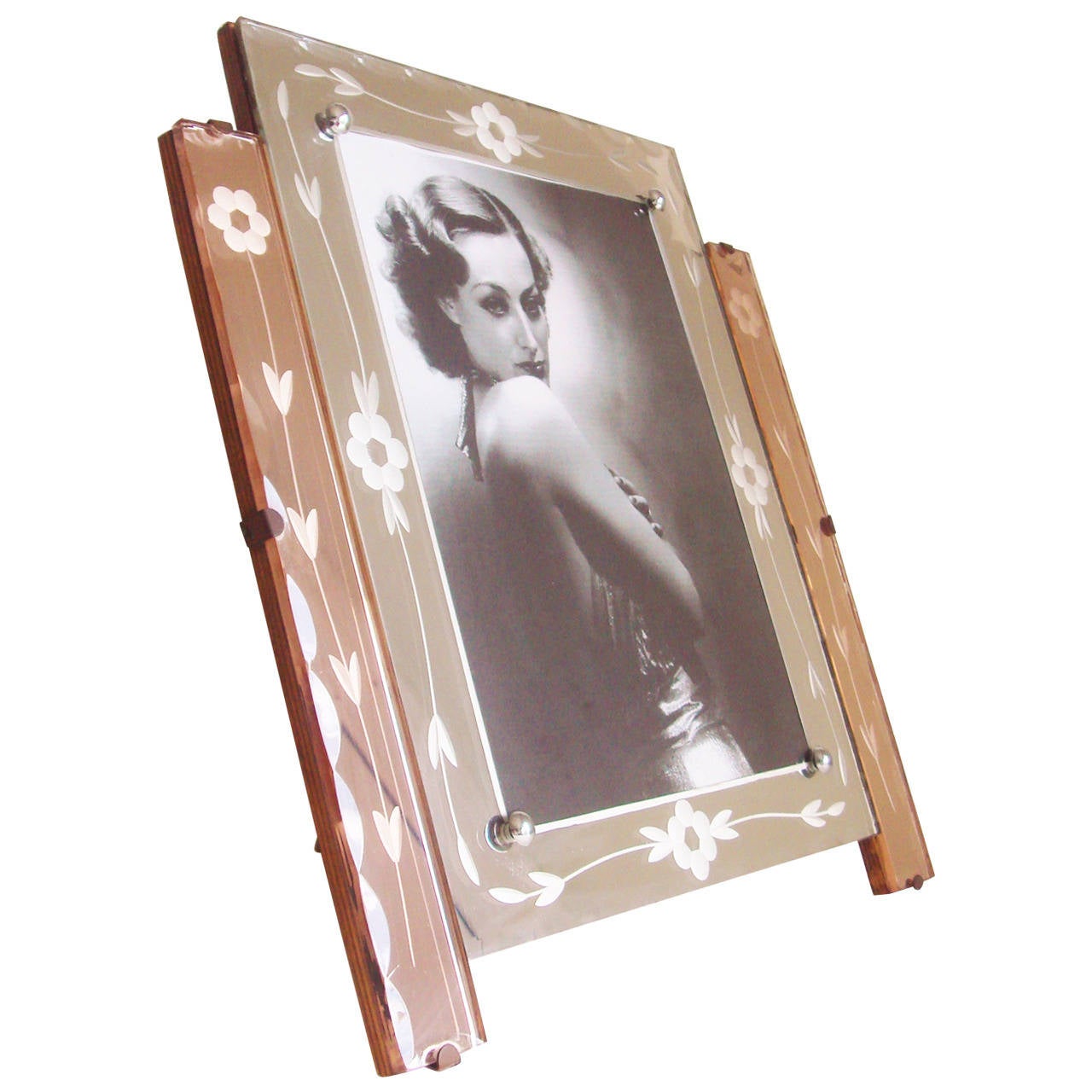 1940s Picture Frames 43 For At 1stdibs Magnificent English Art Deco Reverse Etched Amethyst White Mirror Table Frame