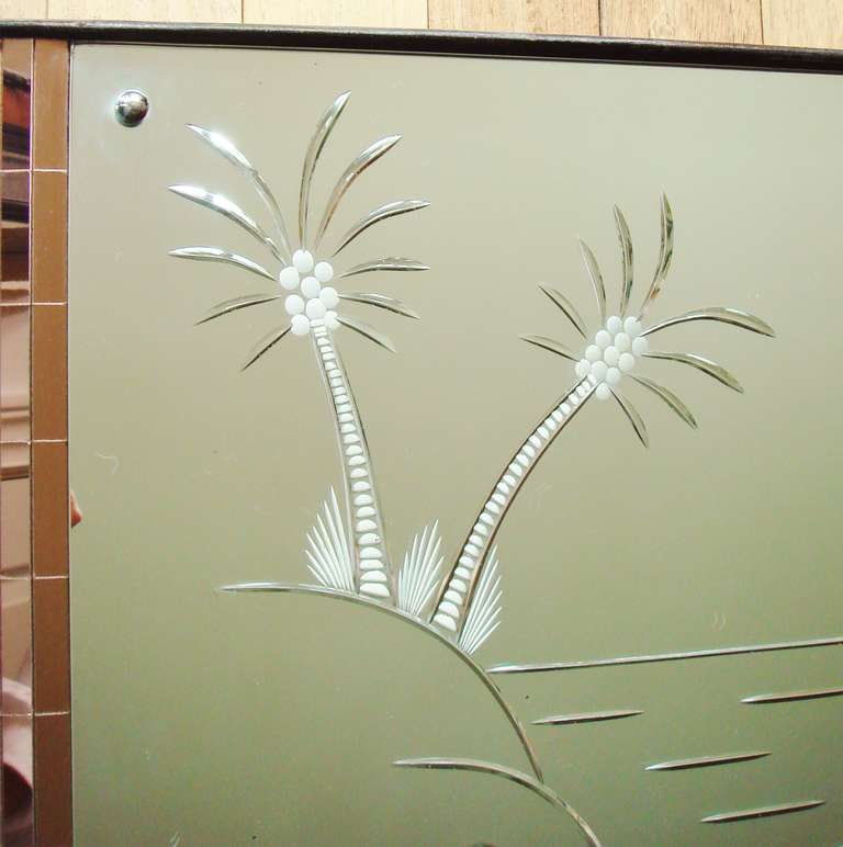 art deco palm tree