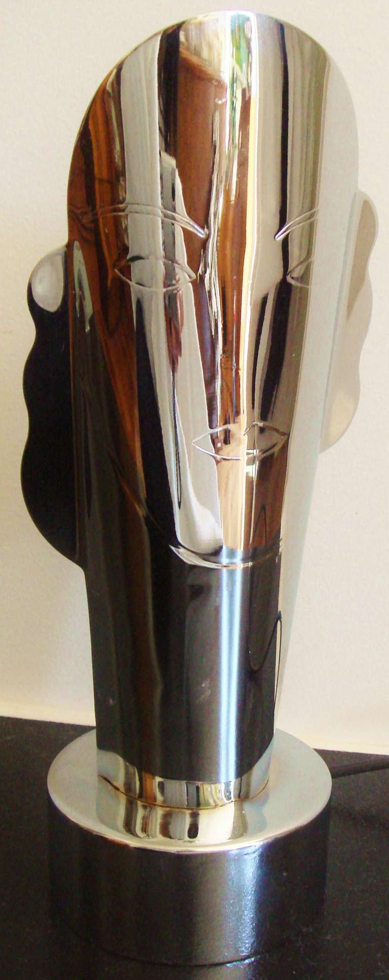 This American Art Deco figural chrome plated 