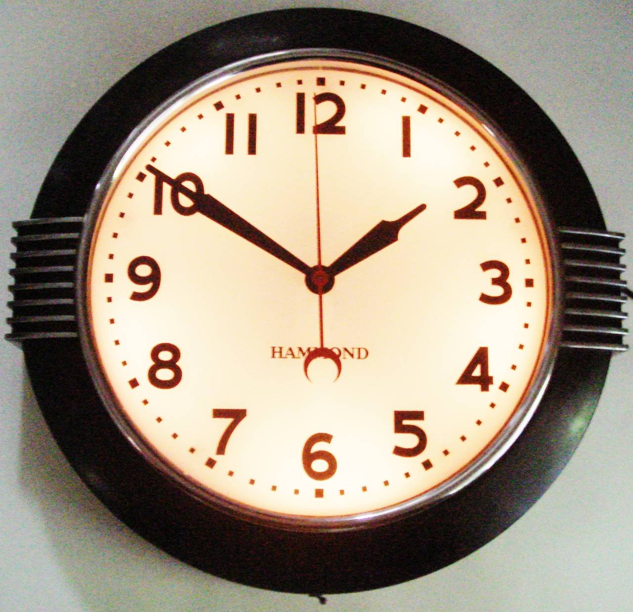 backlit wall clock