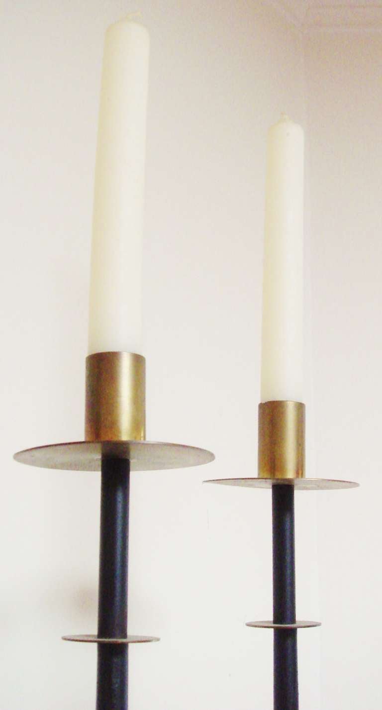 Pair of Large American Midcentury Candle Sconces in the Style of Tommi Parzinger 1