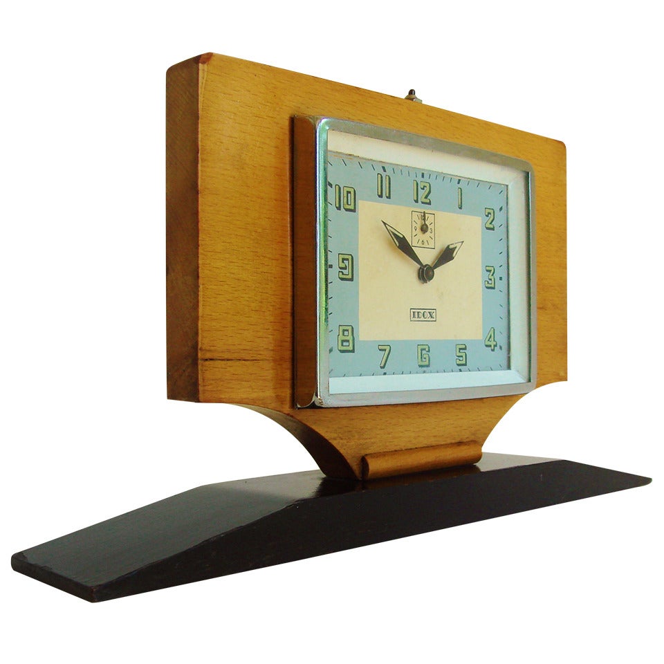 Israeli Extreme Art Deco Large Alarm Clock by IDOX For Sale