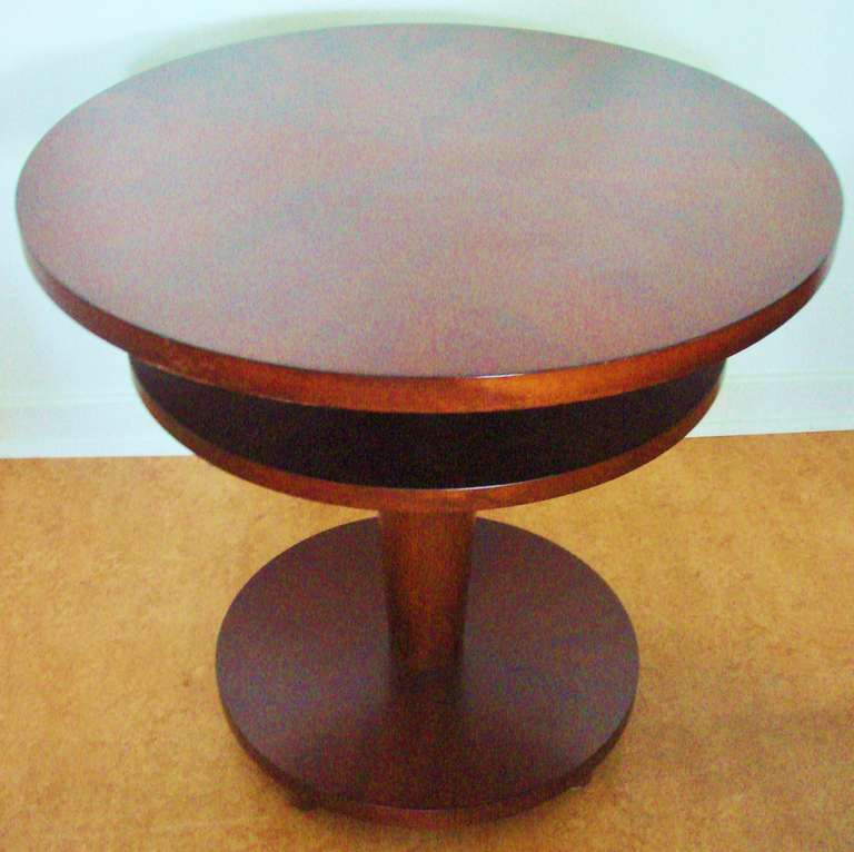 American Art Deco Revival Two-Tiered Circular Entry Hall Table In Good Condition In Port Hope, ON