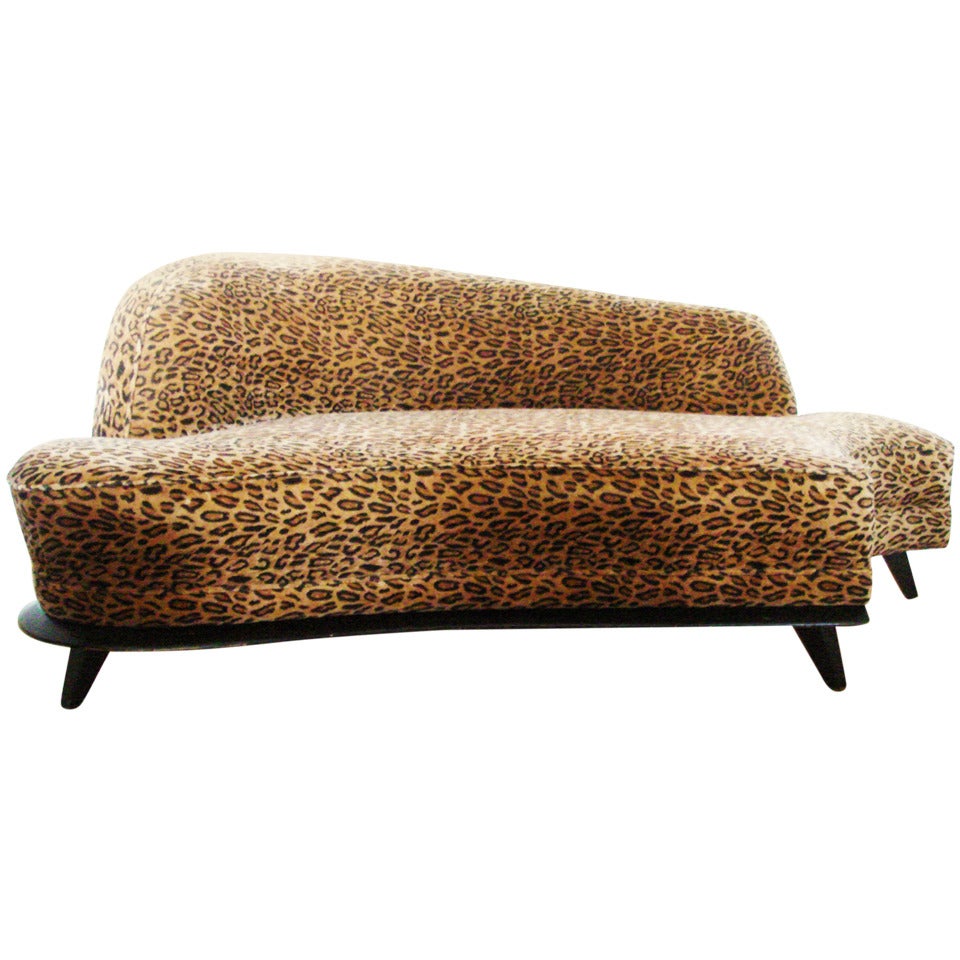 American Mid-Century Modern Extreme Biomorphic Chaise Longue