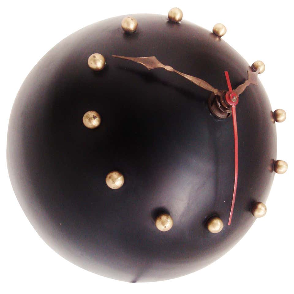 Canadian Mid-Century Modern Spherical Electric Wall Clock at 1stDibs ...
