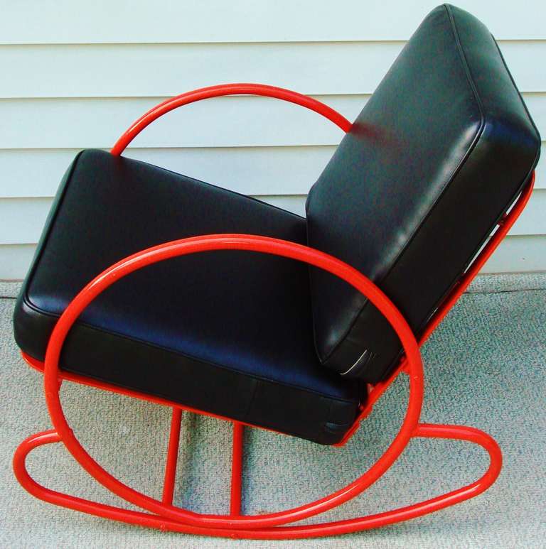 art deco rocking chair