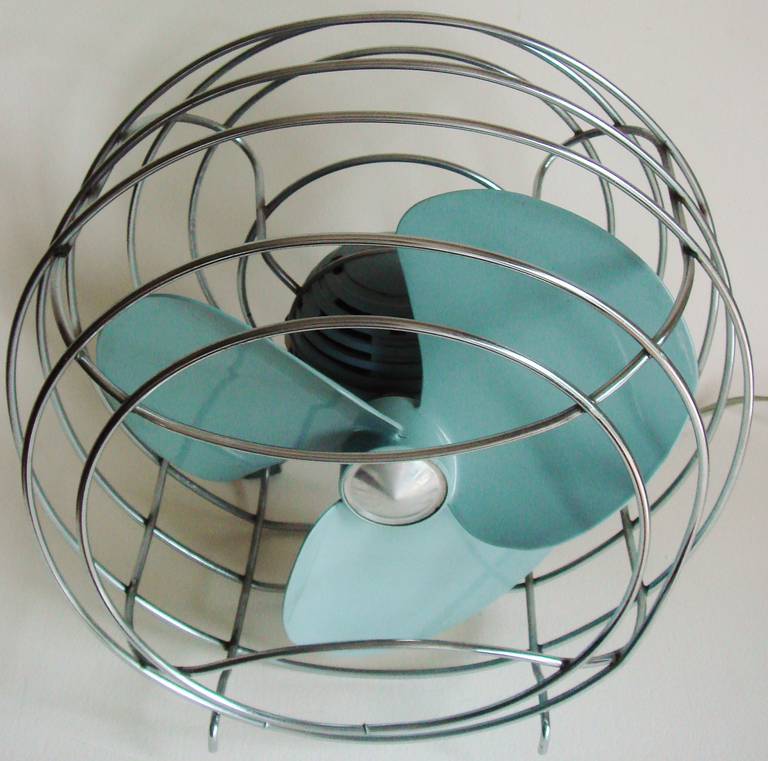Chrome American Mid-Century Modern Westinghouse Ball Fan