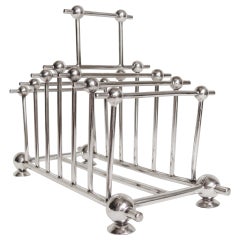 English Aesthetic Movement, Silver Plated Toast or Letter Rack