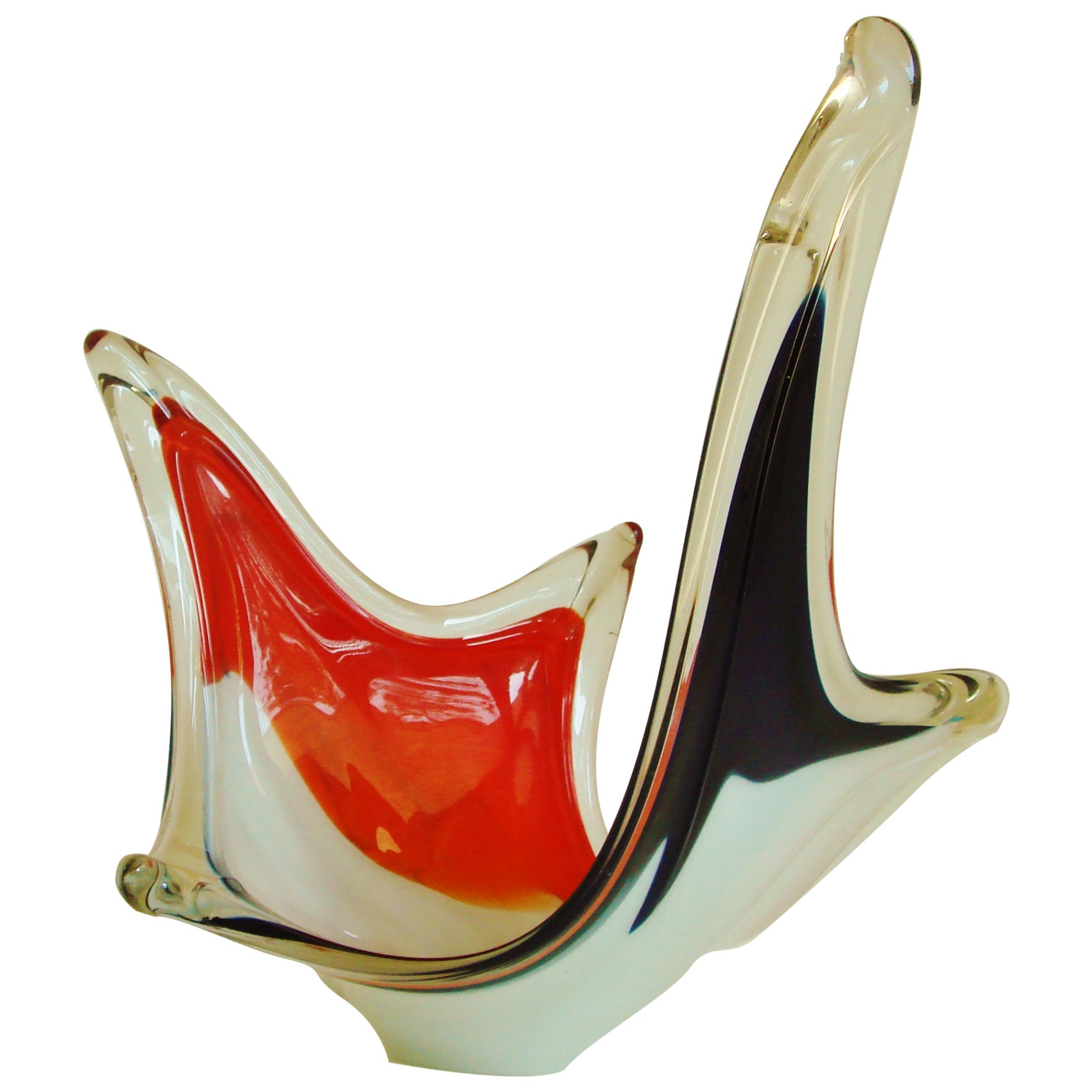 Swedish Midcentury Coquille Vide-Poche or Vase in the style of Flygfors