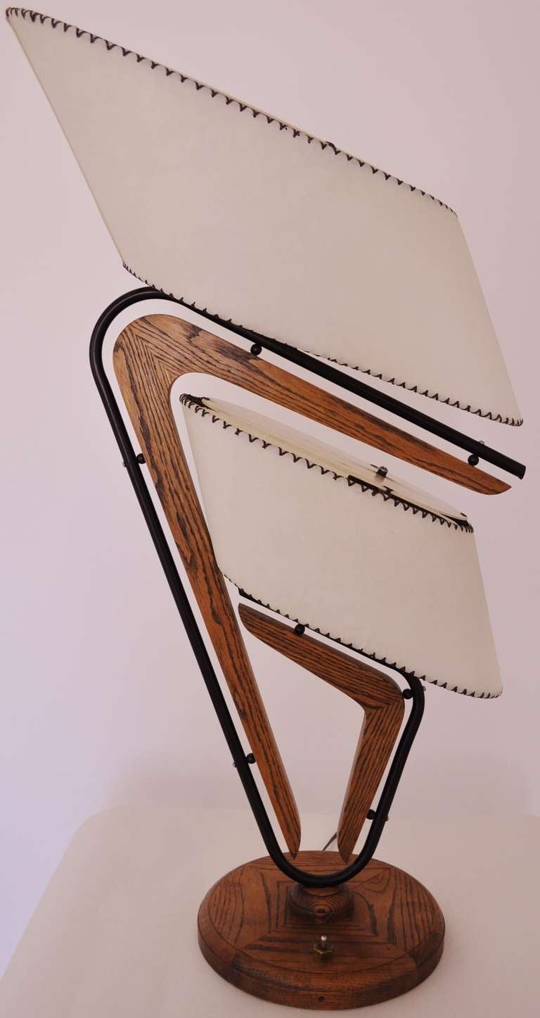 mid century fiberglass lamp shade