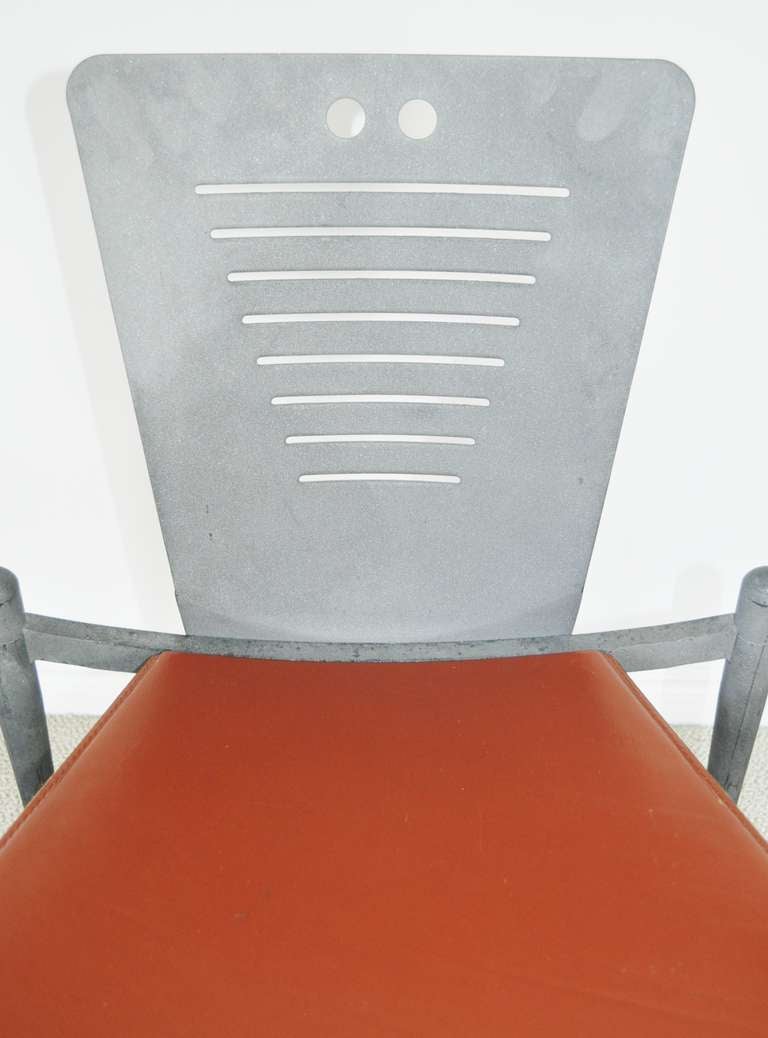 Set of Four 1980's Modern Italian RCS Organic Dining Chairs for Tecno. For Sale 1