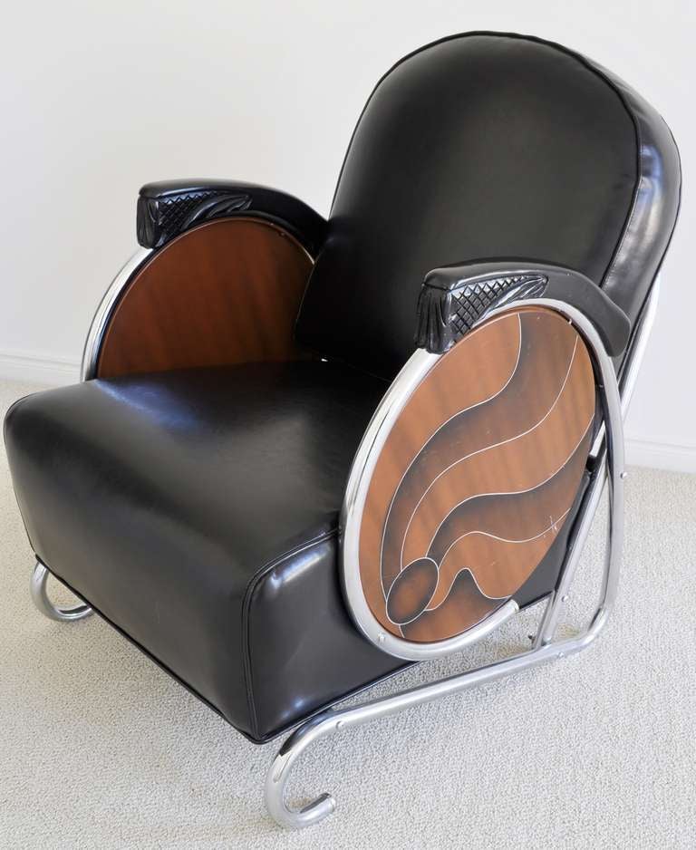 Pair of Restored, Iconic Canadian Art Deco Club Chairs. at 1stdibs