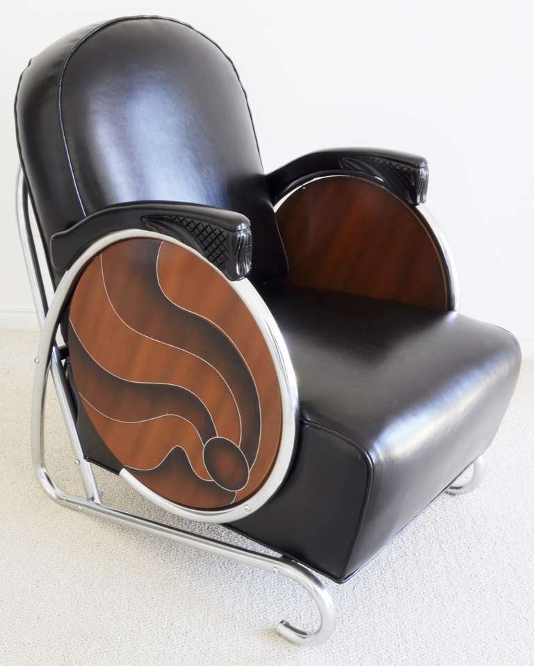 Pair of Restored, Iconic Canadian Art Deco Club Chairs. at 1stdibs