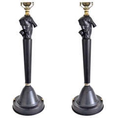 Pair of American Art Deco Viktor Schreckengost Table Lamps for Colonial Premier