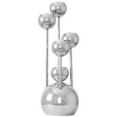 American 1960s Modern Chrome Five Eyeball Table Torchiere Lamp