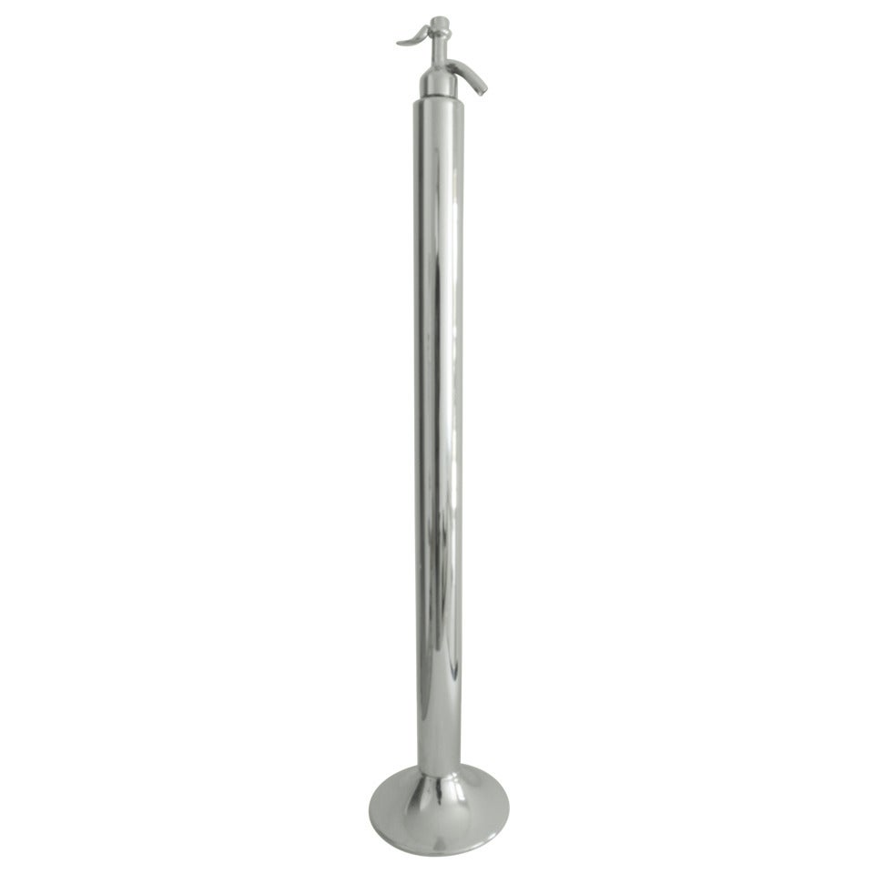 French 1960's Modern Chrome-Plated Floor Standing Soda or Seltzer Siphon For Sale