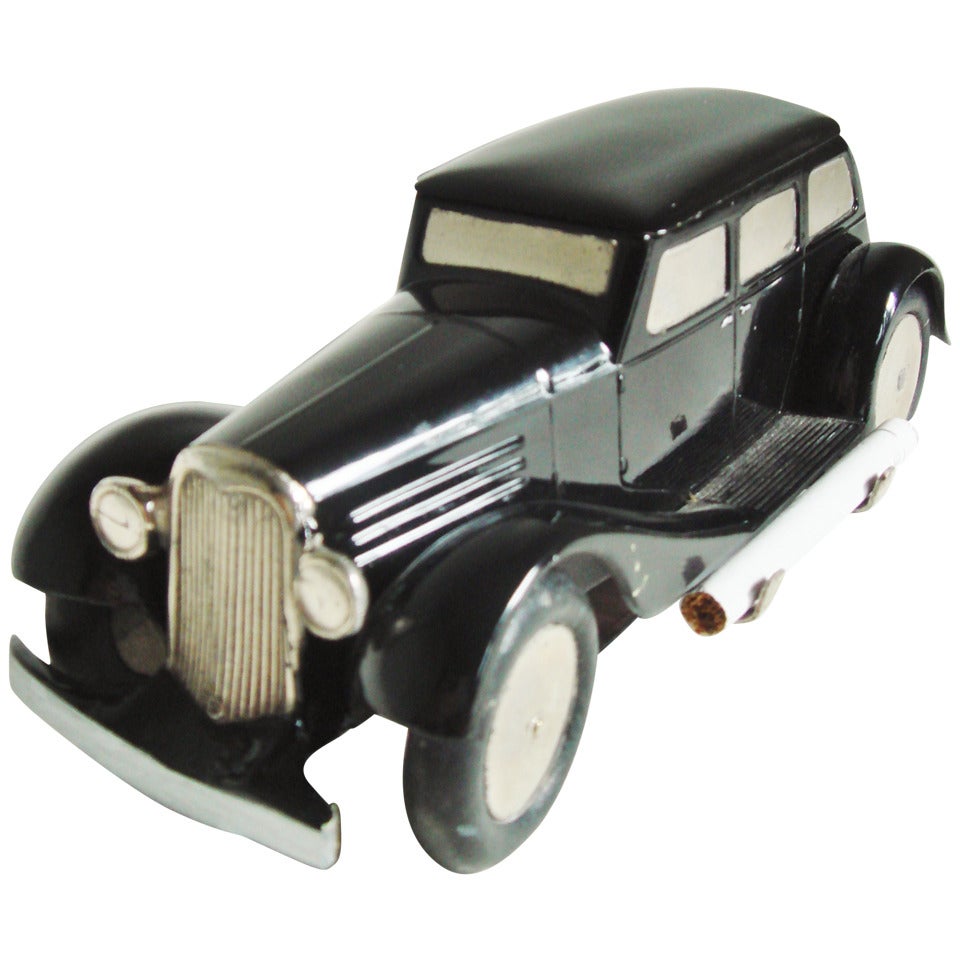 Very Rare German Figural 1930s Toy Car Mechanical Table Cigarette Dispenser