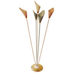 Retro American Mid-Century Modern Flower-Form Floor Lamp in the Style of Mategot.