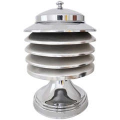 Canadian Art Deco Coulter Five-Tiered Aluminium Table Lamp