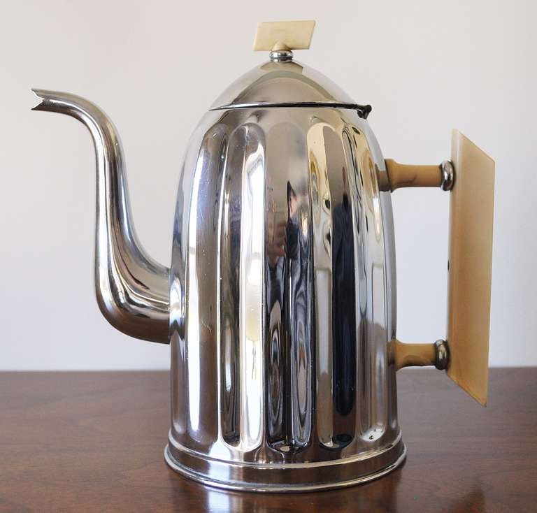 Mid-20th Century Complete Belgian Art Deco Tea/Coffee Breakfast Set by Demeyere