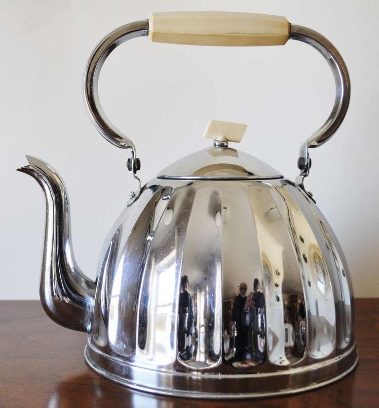 Complete Belgian Art Deco Tea/Coffee Breakfast Set by Demeyere In Good Condition In Port Hope, ON