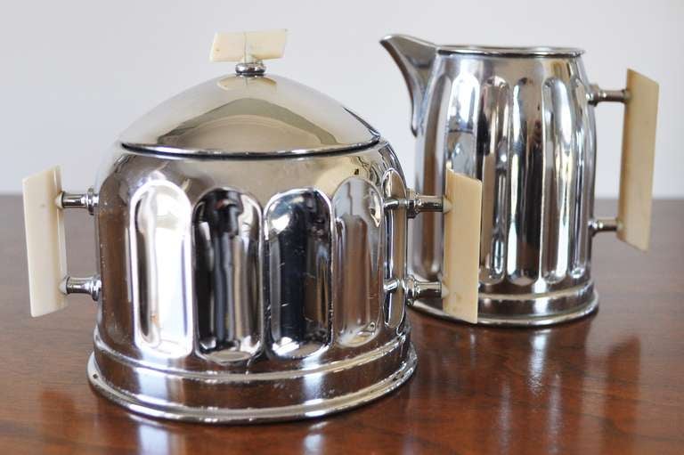 Copper Complete Belgian Art Deco Tea/Coffee Breakfast Set by Demeyere