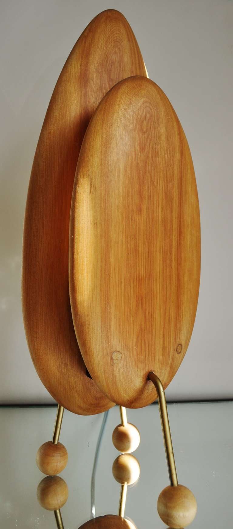 American Mid-Century/Atomic Surfboard Wooden Table Lamp.