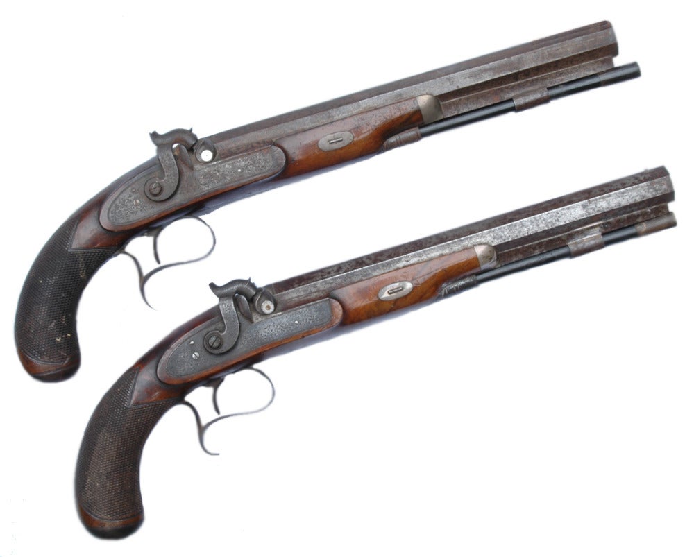 Pair of Percussion Pistols by Thompson of London
