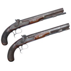 Pair of Percussion Pistols by Thompson of London