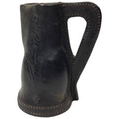 19th Century English Leather 'Black Jack' Jug