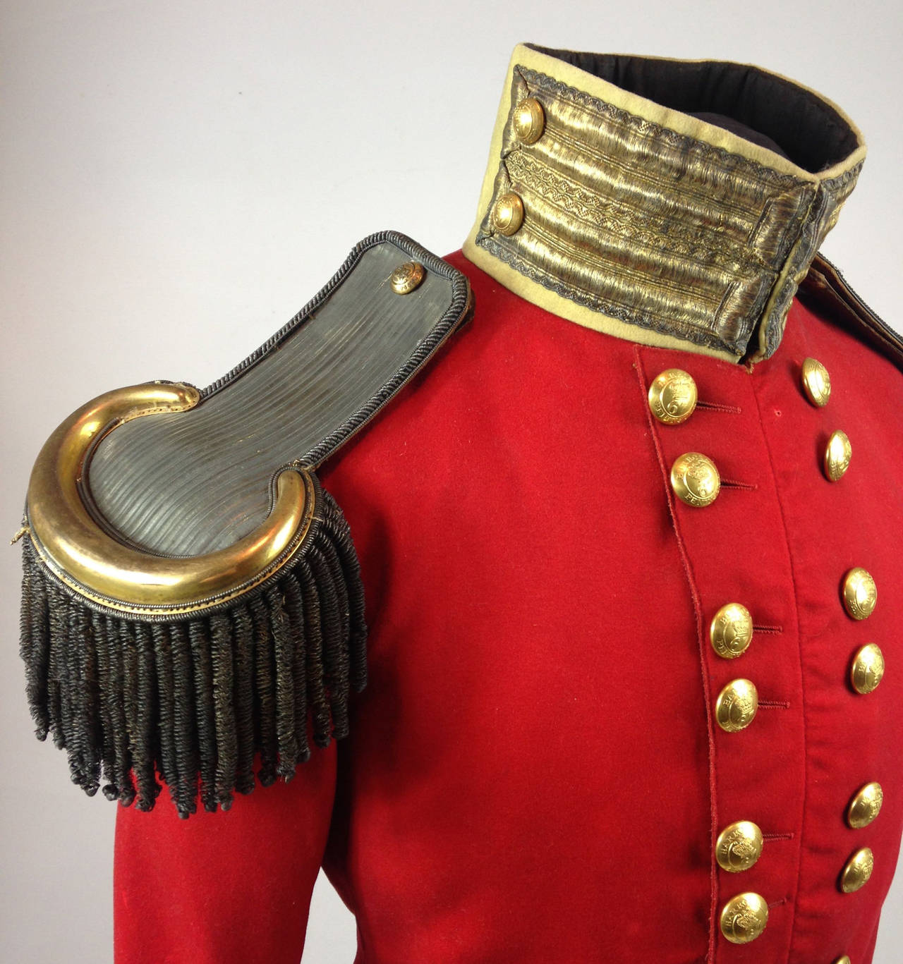 Victorian Officer's Coatee and Epaulettes to the 67th Regiment of Foot circa 1840