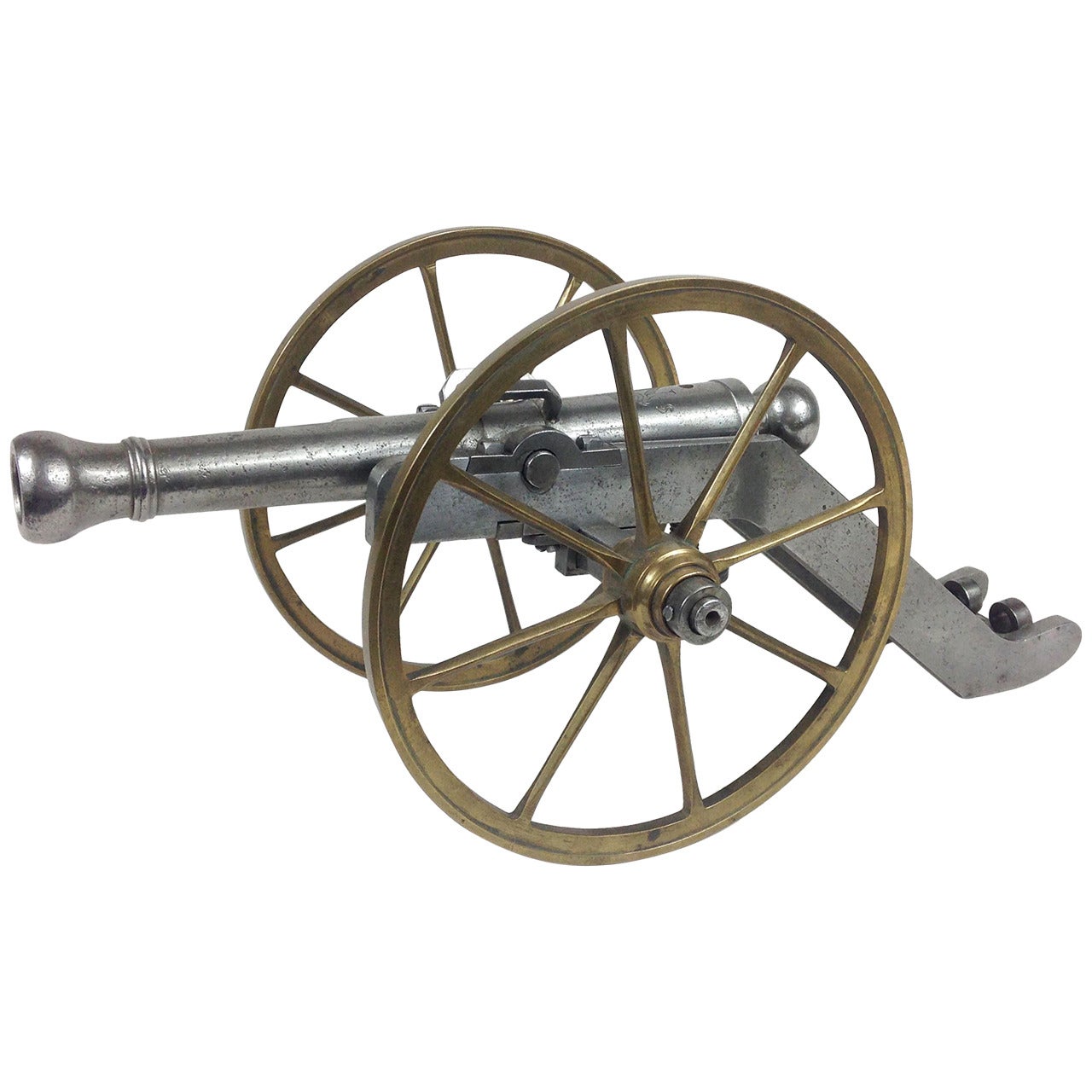 Cast Iron and Bronze Napoleonic Cannon Model For Sale