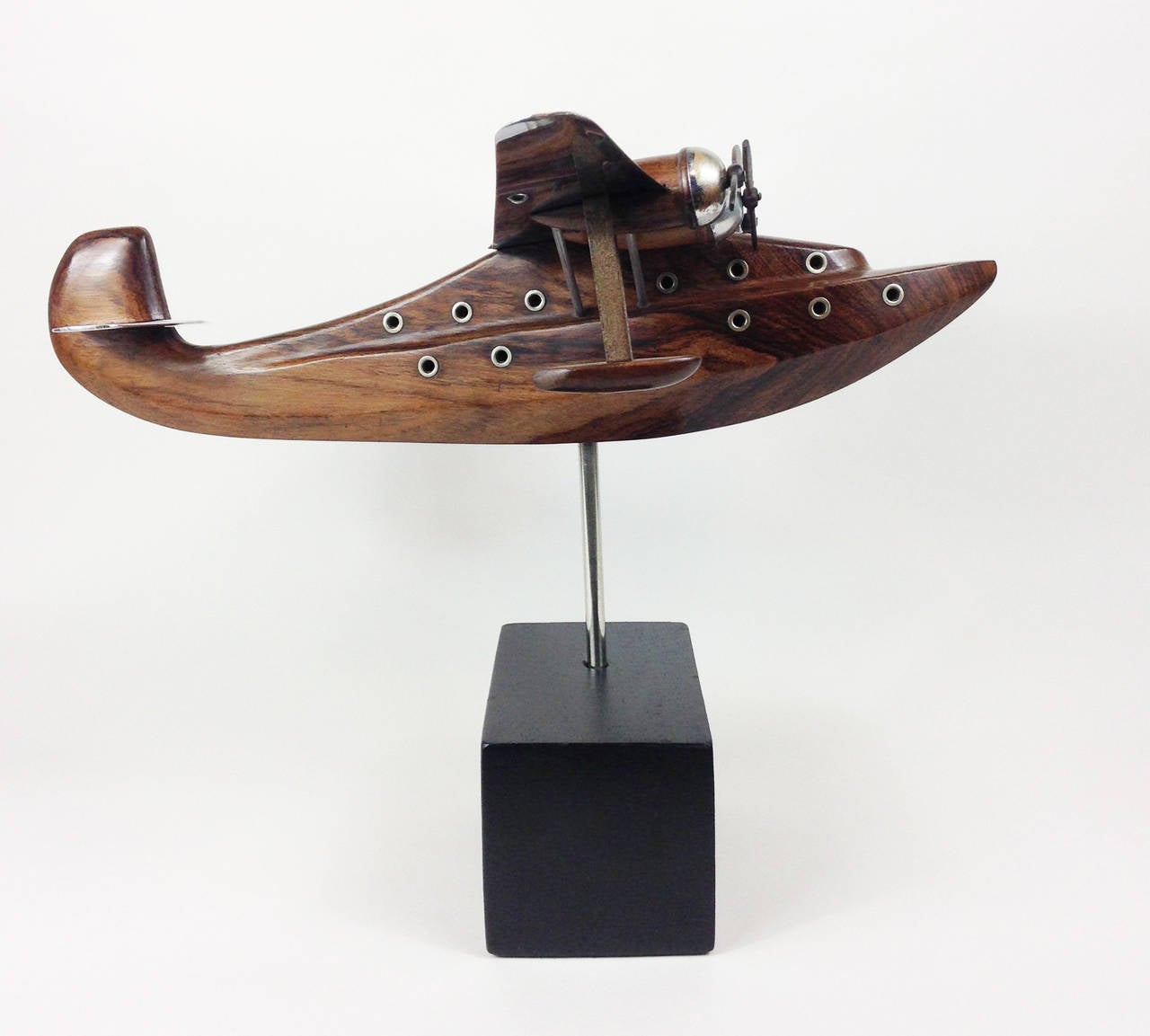 British Rosewood and Chrome Flying Boat Model, circa 1930