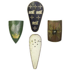 Group of Four Decorative Wall Hanging Shields