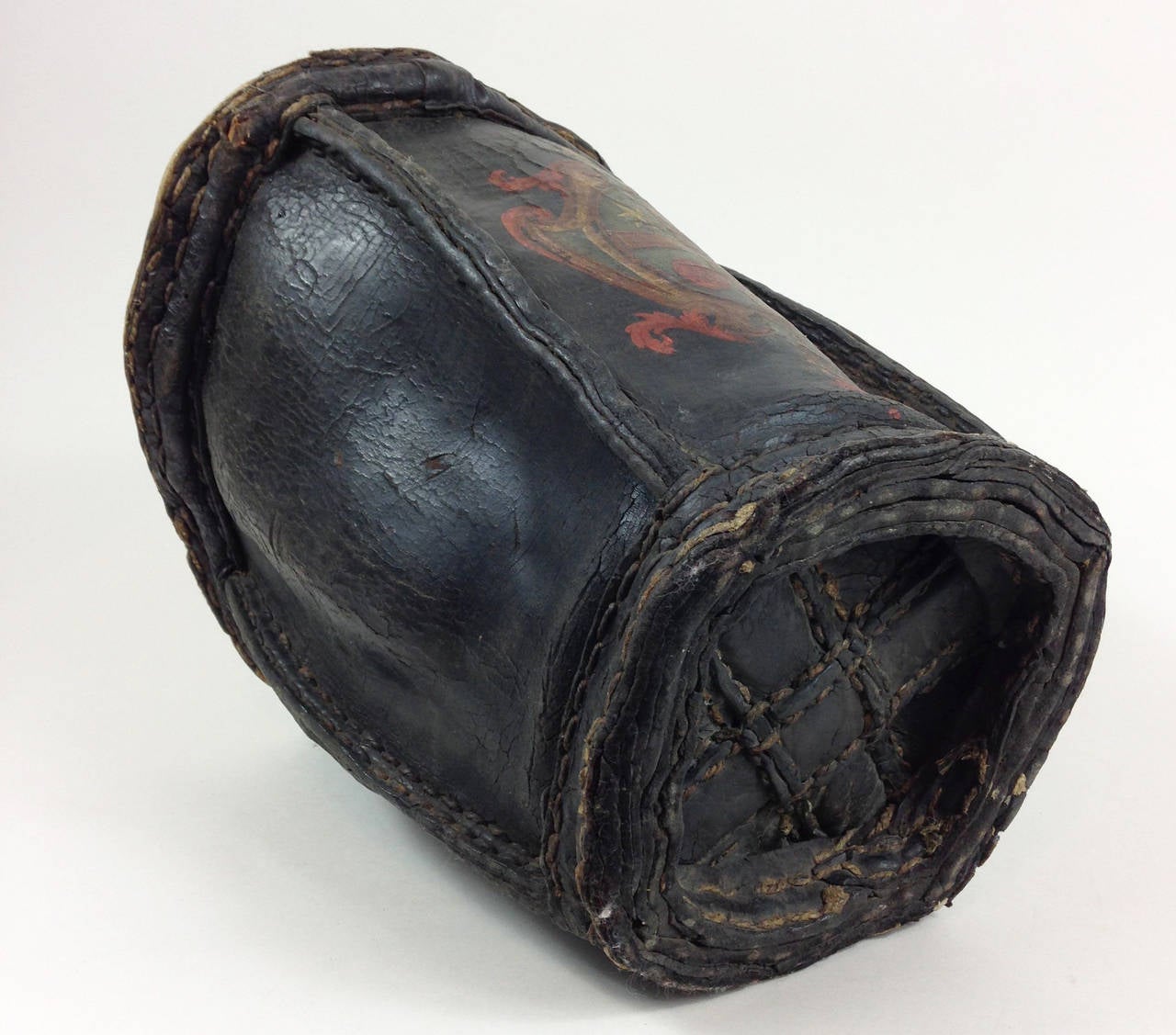 18th Century Swiss Leather Fire Bucket For Sale 3