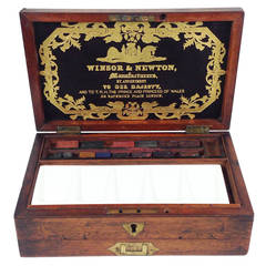 Antique Victorian Winsor & Newton Artist's Watercolour Box