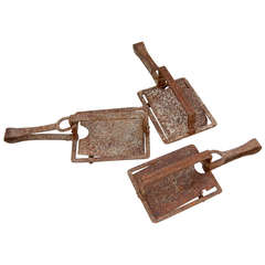 Antique Group of English Victorian Iron Man Traps from a Country Estate