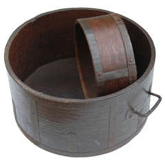 Pair of Rare Early 19th Century Iron Bound Prussian Grain Measures Pair of Rare Early 19th Century Iron Bound Prussian Grain Measures