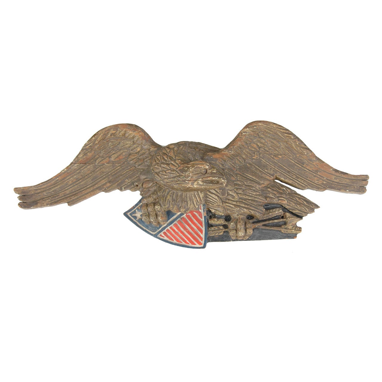 19th Century Carved Pine, American Eagle after John Haley Bellamy