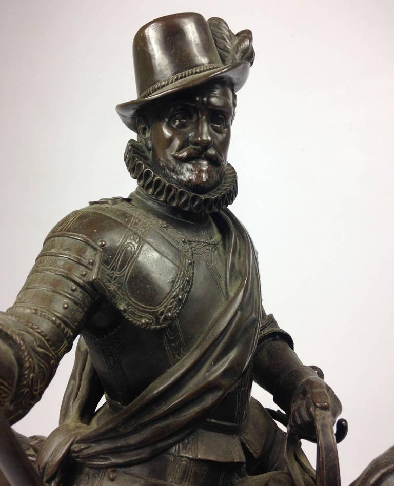 French William I, Prince of Orange on Horseback in Bronze