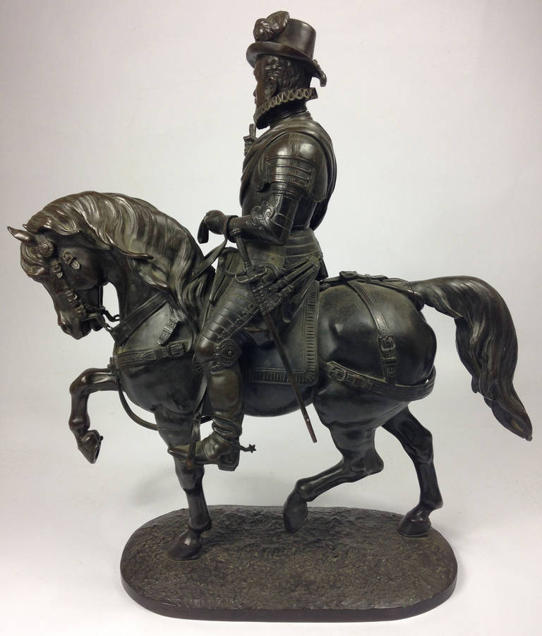 William I, Prince of Orange on Horseback in Bronze In Excellent Condition In Glamis, Angus