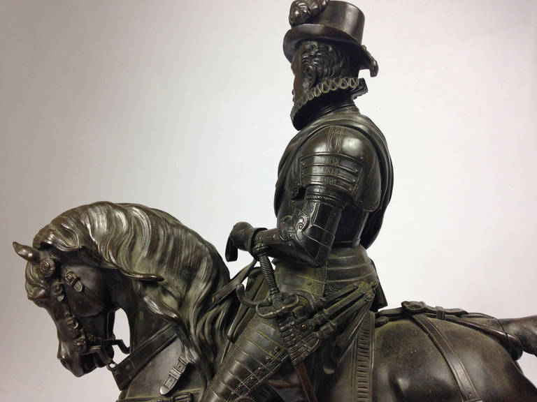 19th Century William I, Prince of Orange on Horseback in Bronze