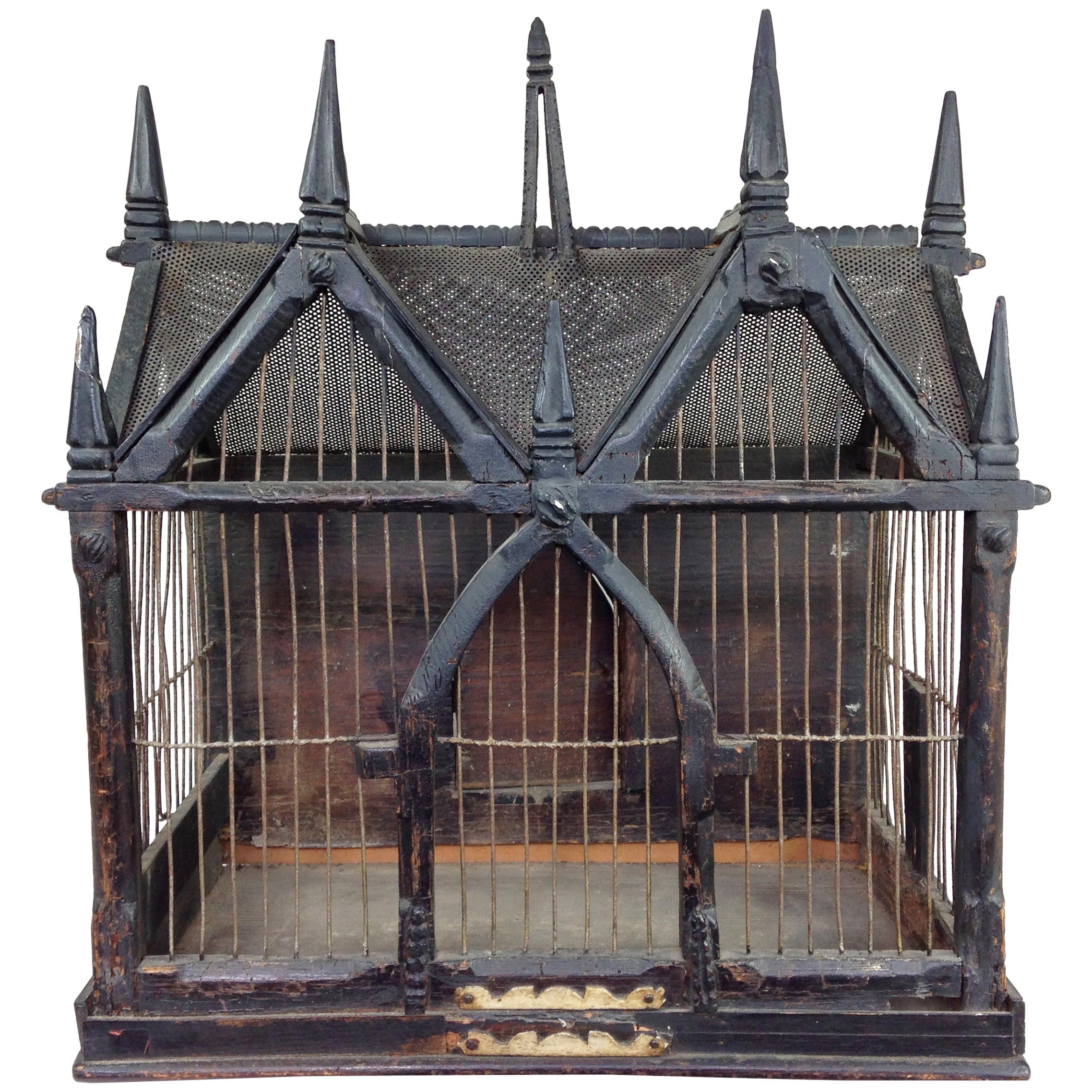 19th Century Victorian Song Bird Cage in a Gothic Style
