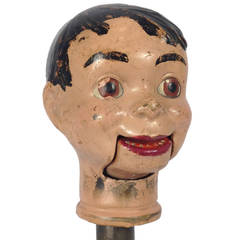Vintage 1930s Hand-Painted Ventriloquist Dummy Head