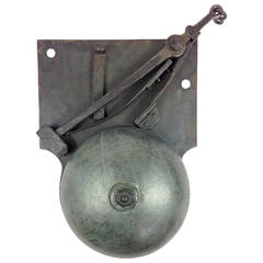 Antique Large Mechanical Iron Bell from a French Convent